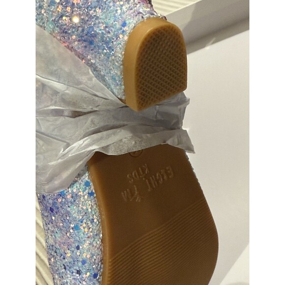 EIGHT KM Big Girls High Heel Dress Shoes Mary Jane Princess Pump Spark Size 35 - Picture 12 of 12